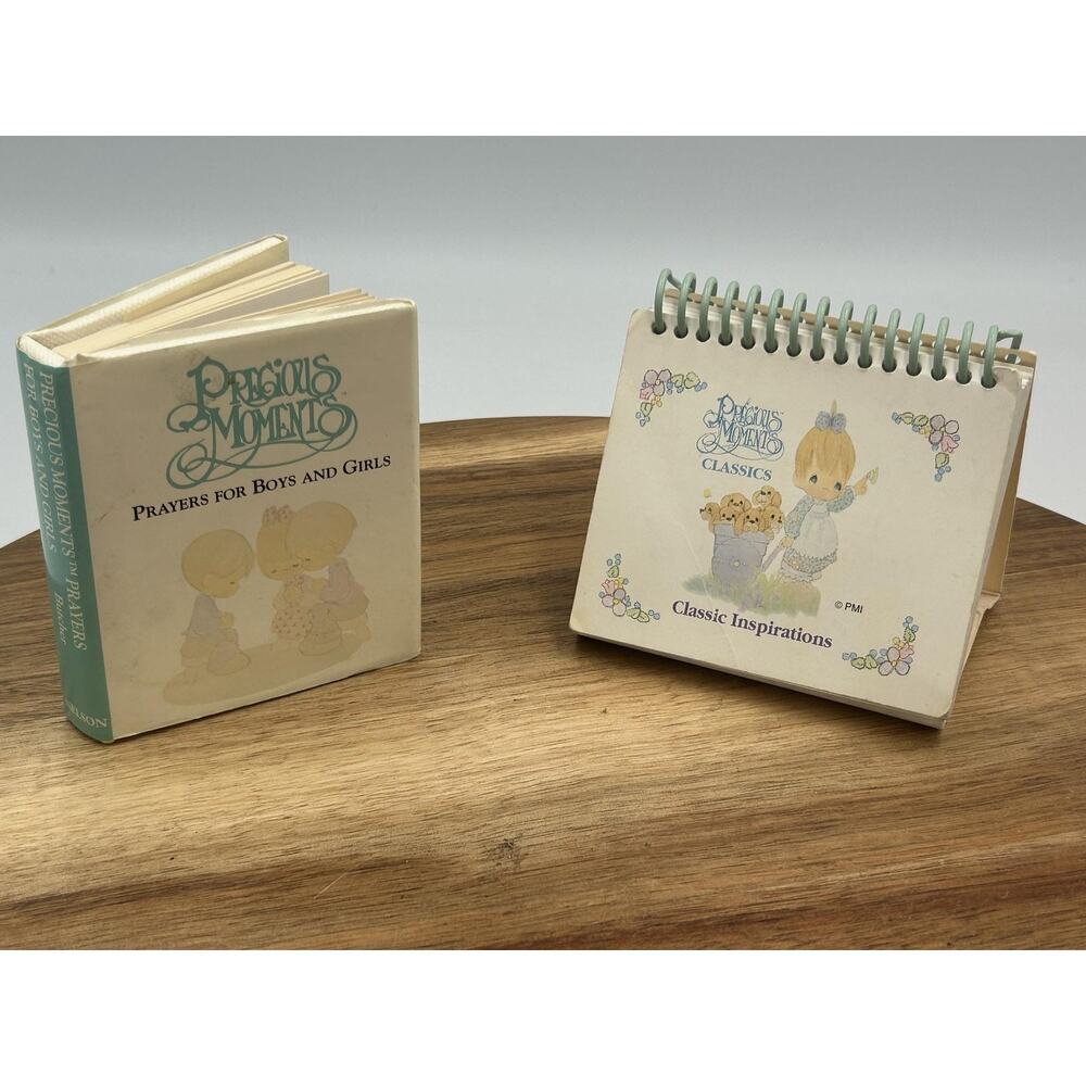 Vintage Precious Moments Prayers Classic Inspirations Butcher 2 Book Set 90s